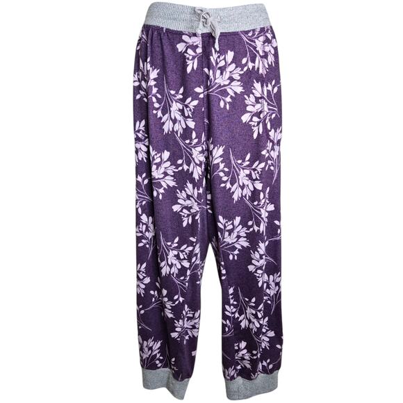 Live‎ Love Lounge Womens Pajama Set XXL Tropical Leaves Karen Neuburger Stretch - Picture 7 of 12